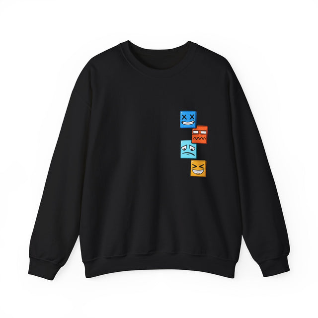 Expressive face graphic sweatshirt