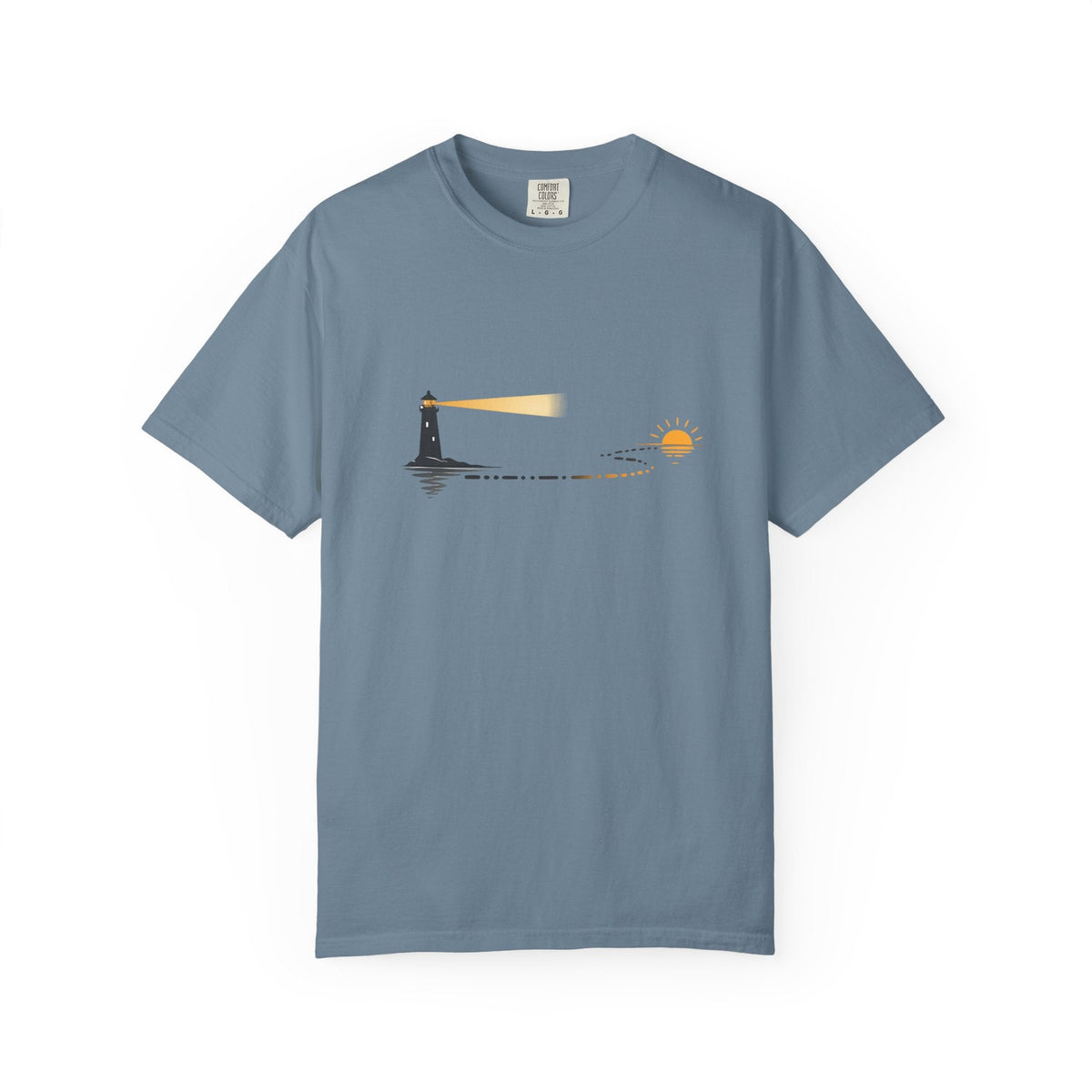 Lighthouse Sunset coastal tee