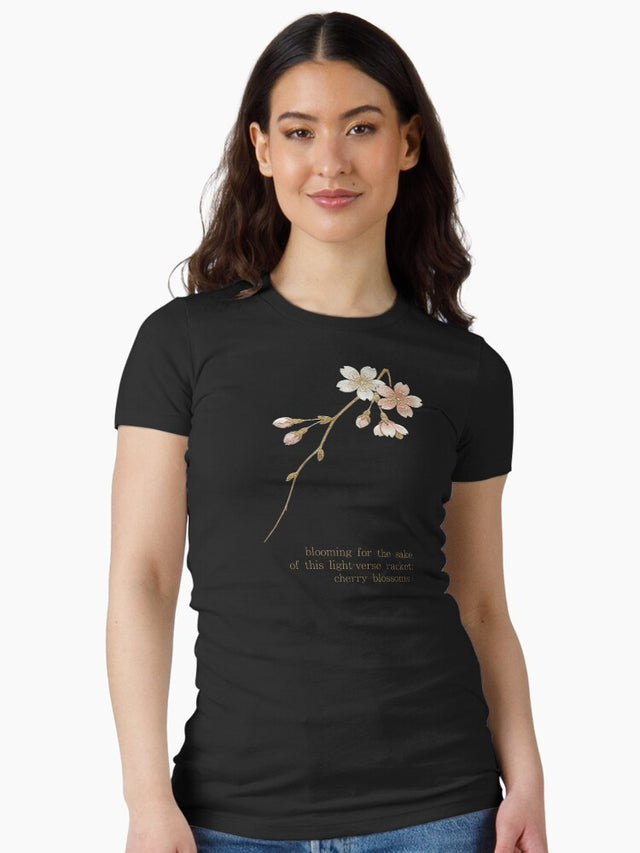 Surreal golden sakura tee design — original Twitter media @PDyaczenko