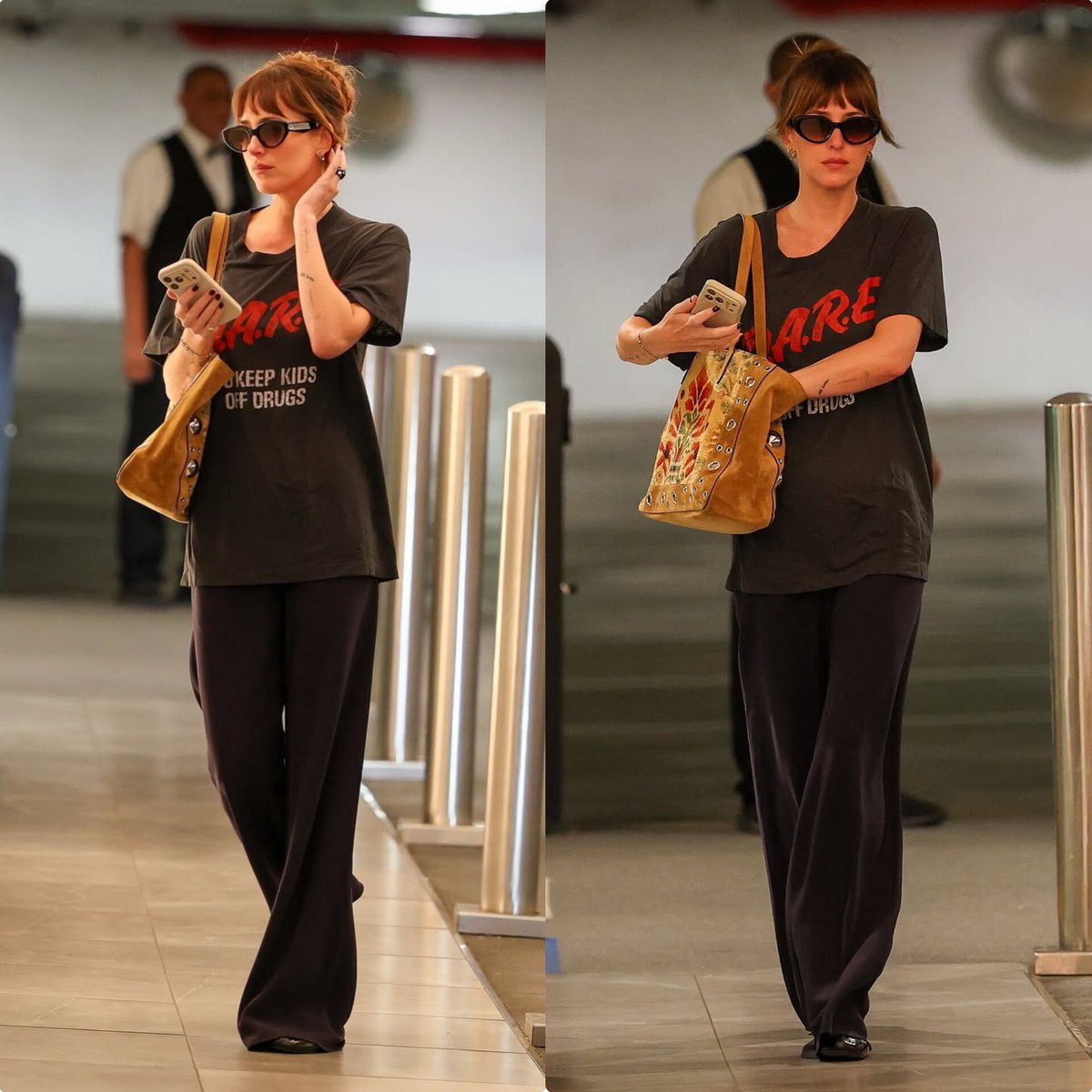 Dakota Johnson’s Vintage D.A.R.E. Tee Proved Institutional Irony Still Works in 2026