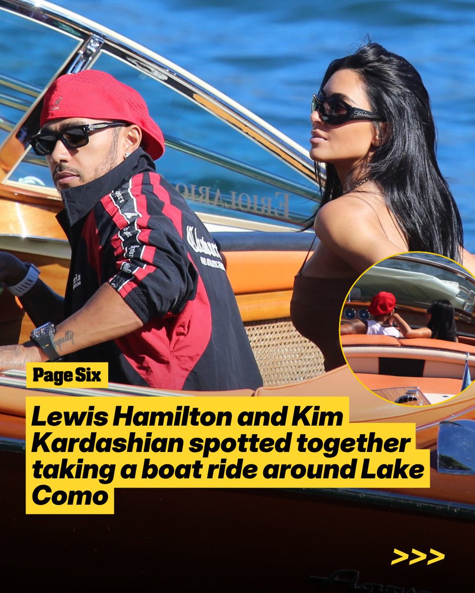 Kim Kardashian and Lewis Hamilton boat ride on Lake Como Italy September 2026