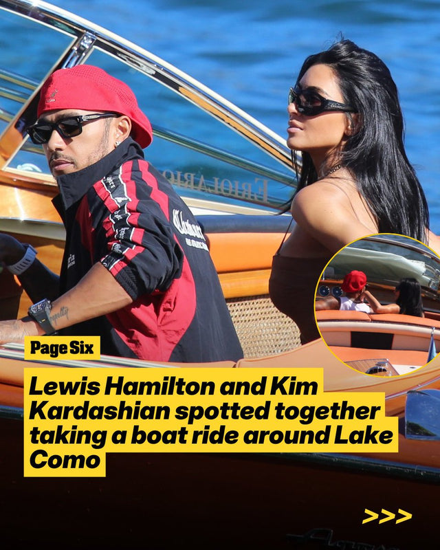 Kim Kardashian and Lewis Hamilton boat ride on Lake Como Italy September 2026