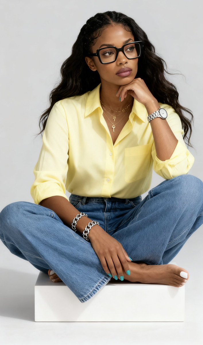 Butter yellow shirt styled as everyday neutral 2026