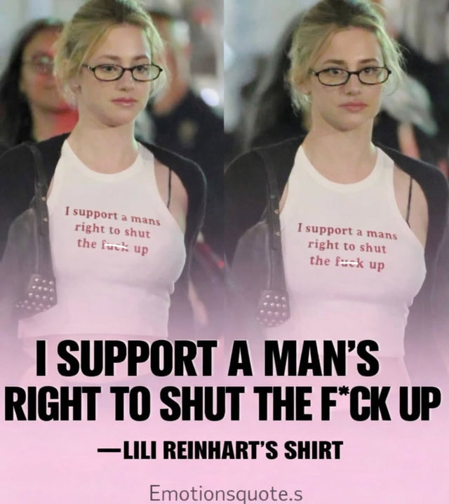 Lili Reinhart viral statement slogan T-shirt moment