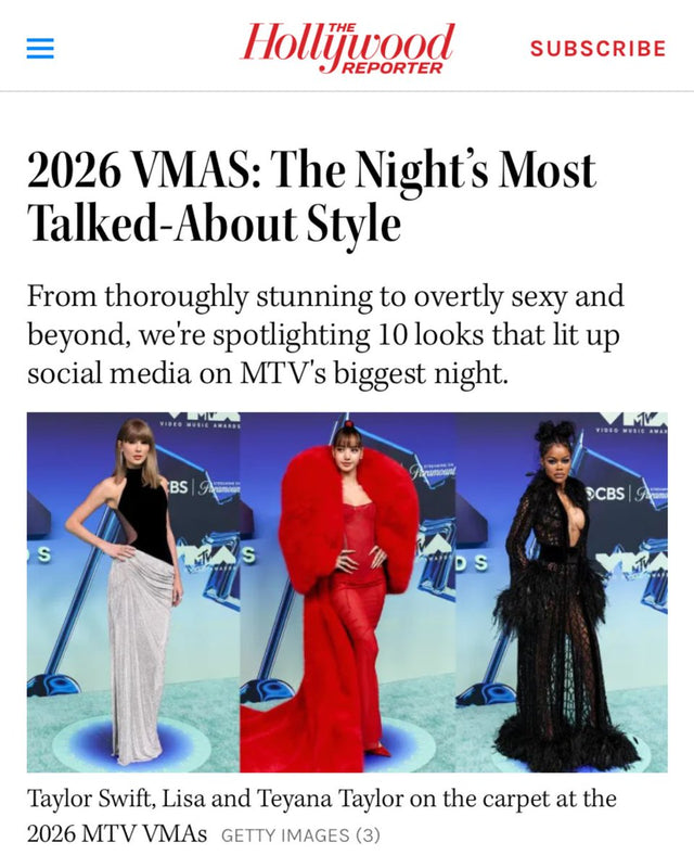 Lisa VMAs sheer red carpet 2026 via X