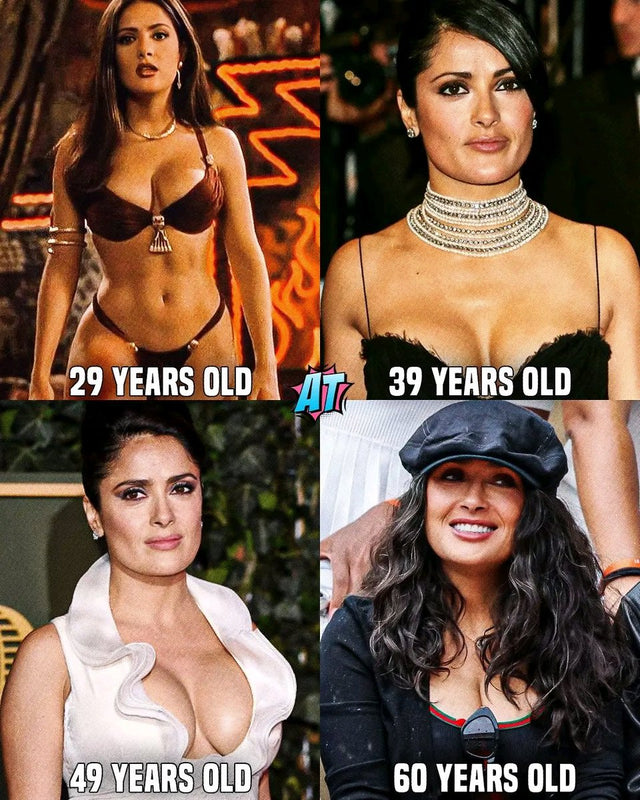 Salma Hayek at 60 beauty confidence via X