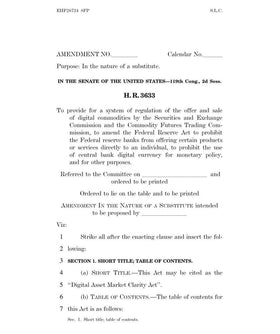 US Senate CLARITY Act digital finance crypto regulation jobs in America news September 2026
