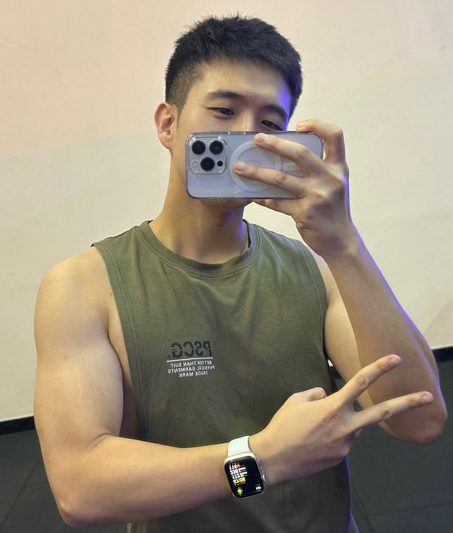 Beginner doing bodyweight strength training exercises at home no equipment