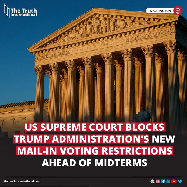 US Supreme Court building news on mail-in ballot voting restrictions midterms 2026