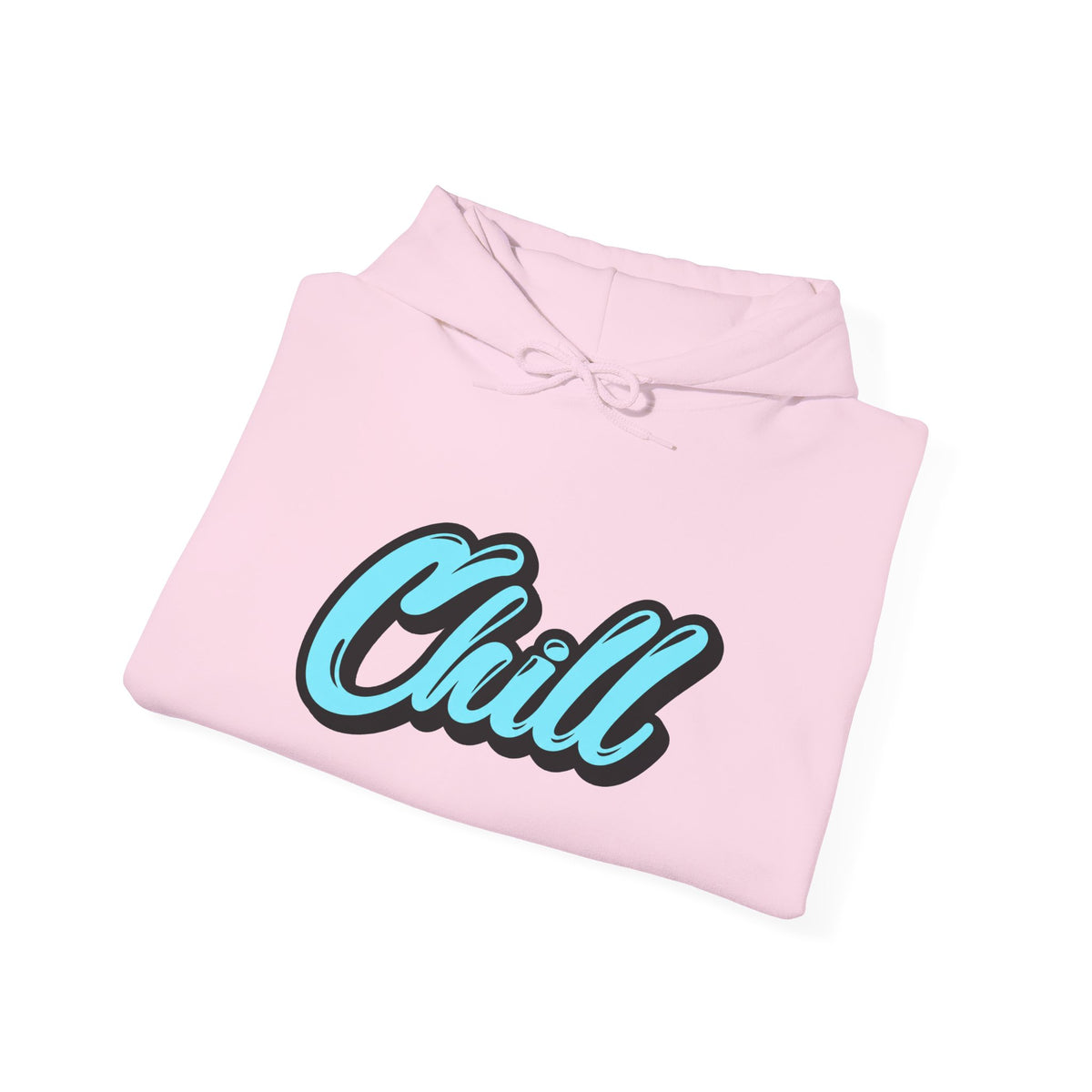 Chill Script Hoodie — Retro Blue Chill Graphic Pullover