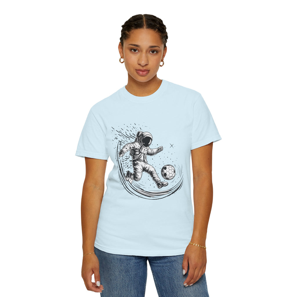 Astronaut Soccer T-Shirt — Space Football Graphic Tee