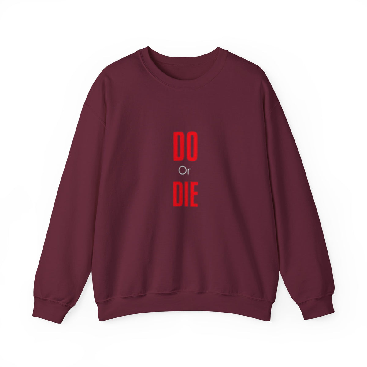 Crewneck Sweatshirt – Minimal 'DO / DIE' Red Vertical Typography