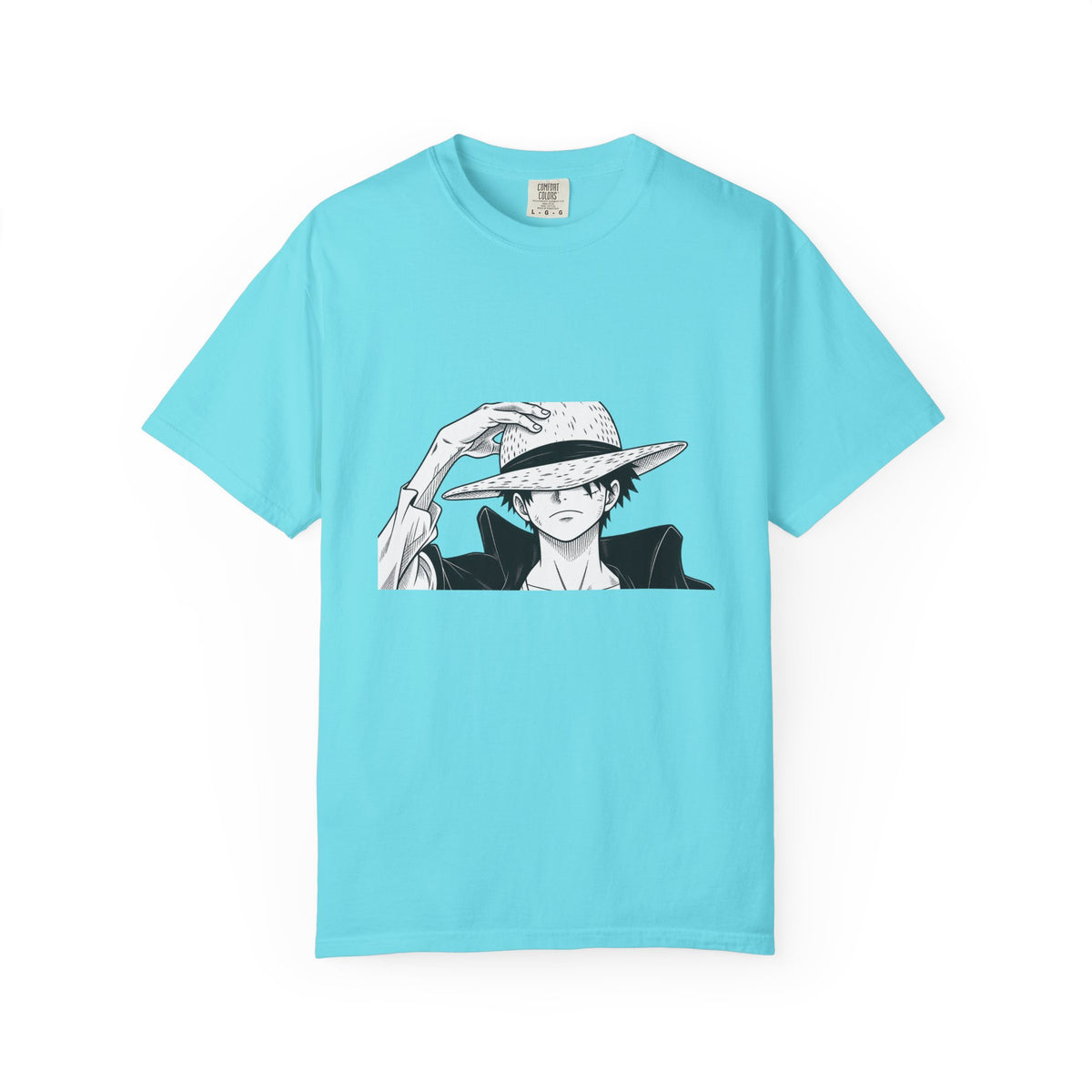 Anime Straw Hat Pirate T-Shirt – Minimal Luffy Illustration Tee