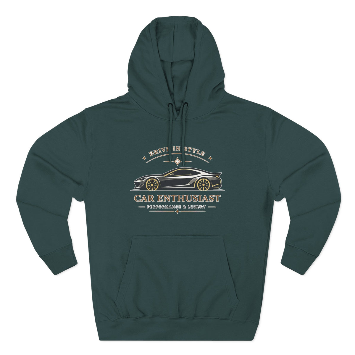 Car Enthusiast Hoodie — Vintage Sports Car Graphic, 'Drive in Style' Casual Pullover