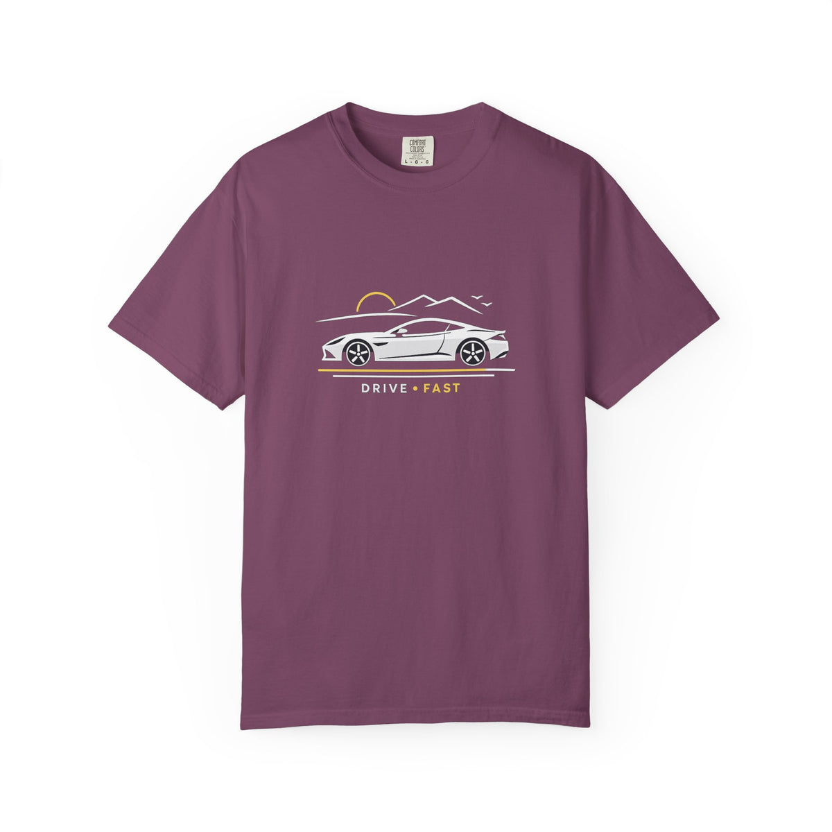 Drive Fast Sports Car T‑Shirt — Vintage Road Trip Graphic