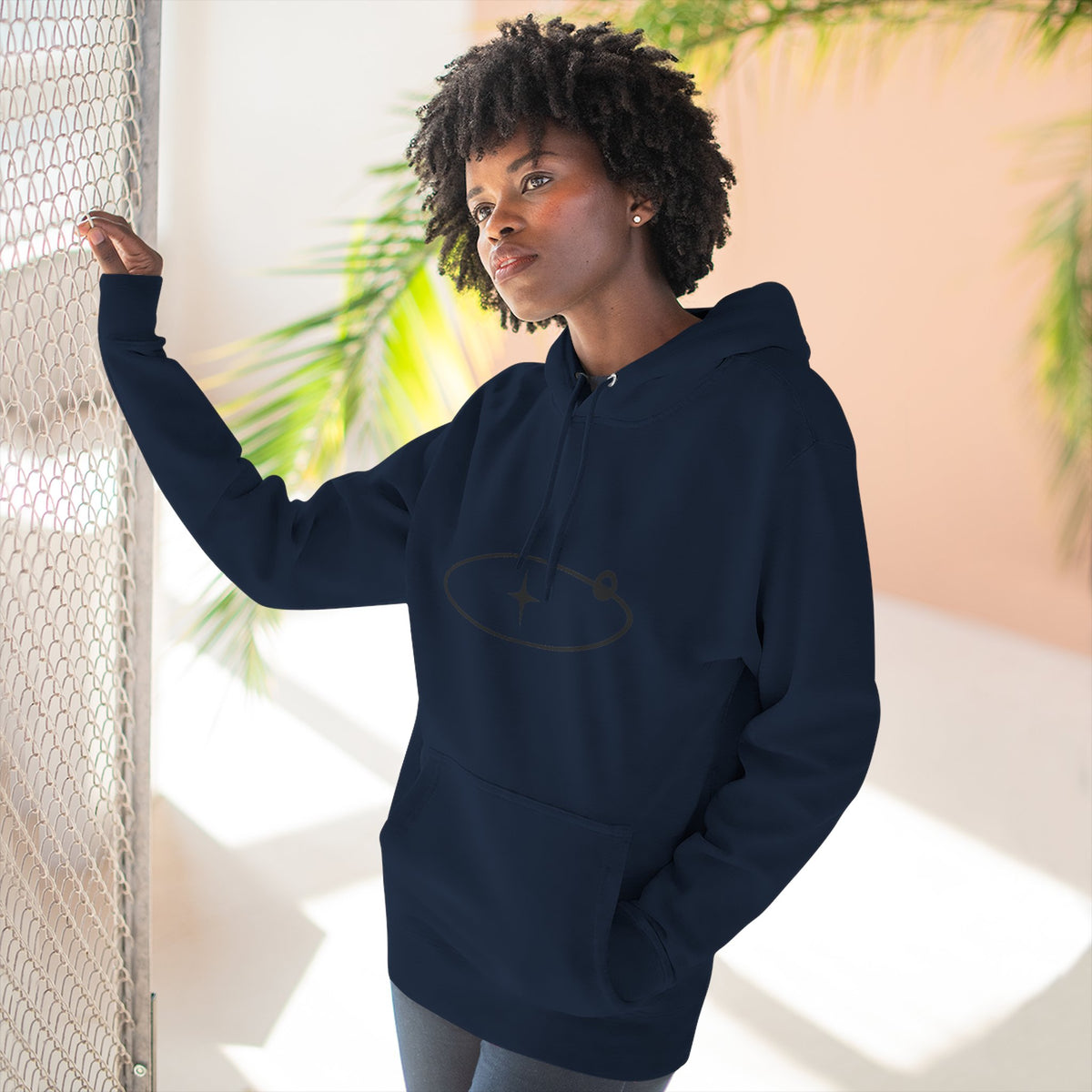 Minimal Orbit Hoodie — Simple Space Graphic Pullover