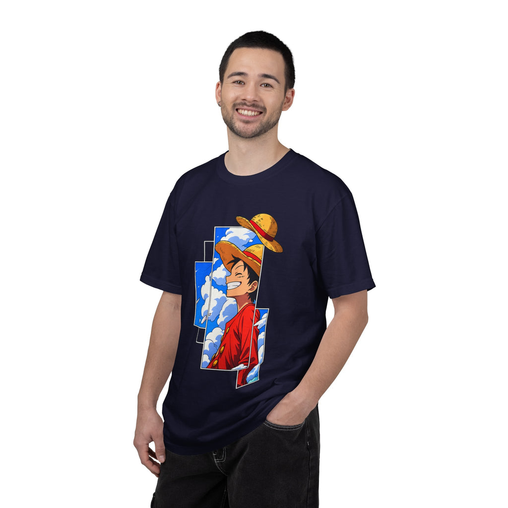 Anime Straw Hat Crew T-Shirt — Luffy Smiling Sky Graphic Tee