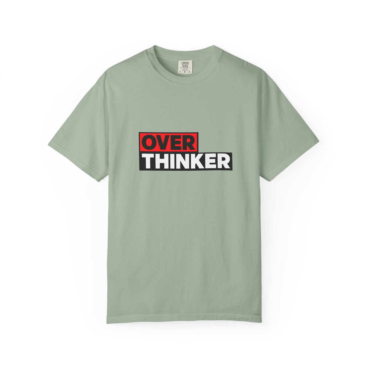 Overthinker Graphic T-Shirt — Bold Red & Black Text Tee