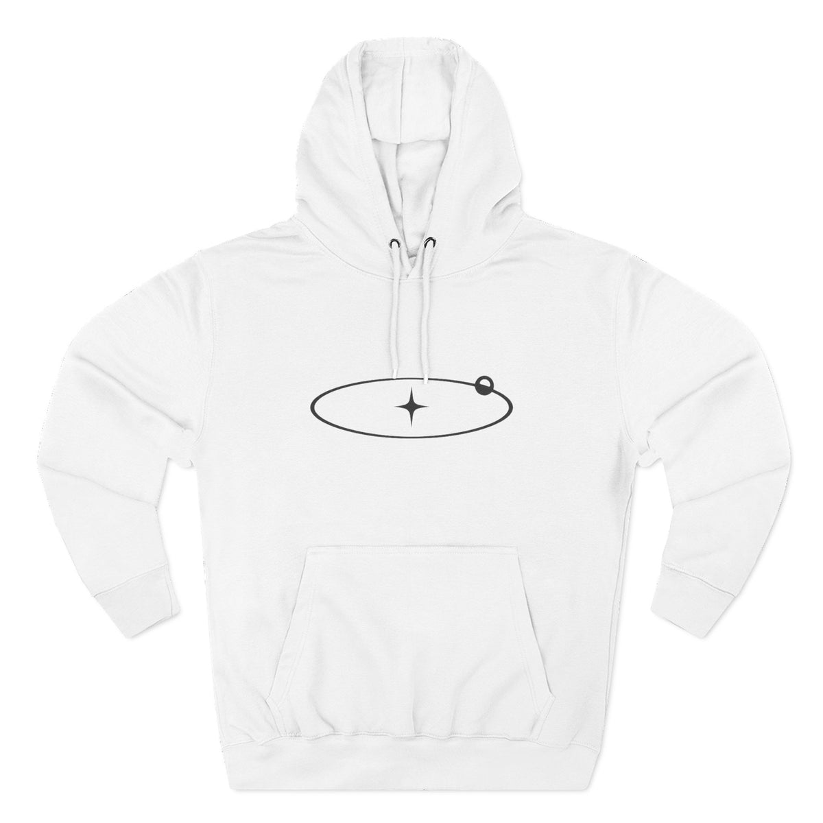 Minimal Orbit Hoodie — Simple Space Graphic Pullover