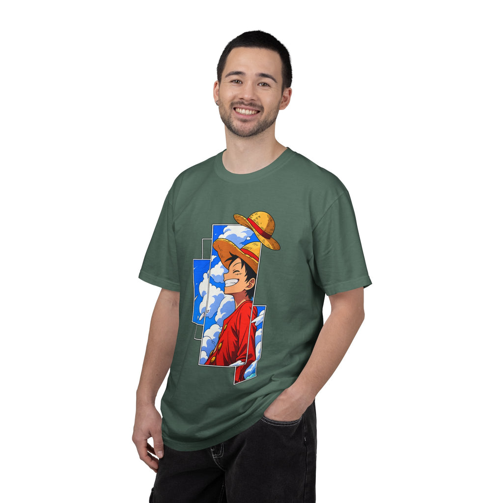 Anime Straw Hat Crew T-Shirt — Luffy Smiling Sky Graphic Tee