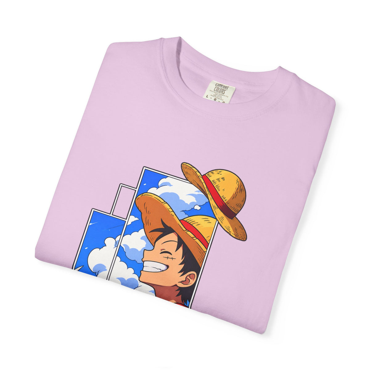 Anime Straw Hat Crew T-Shirt — Luffy Smiling Sky Graphic Tee