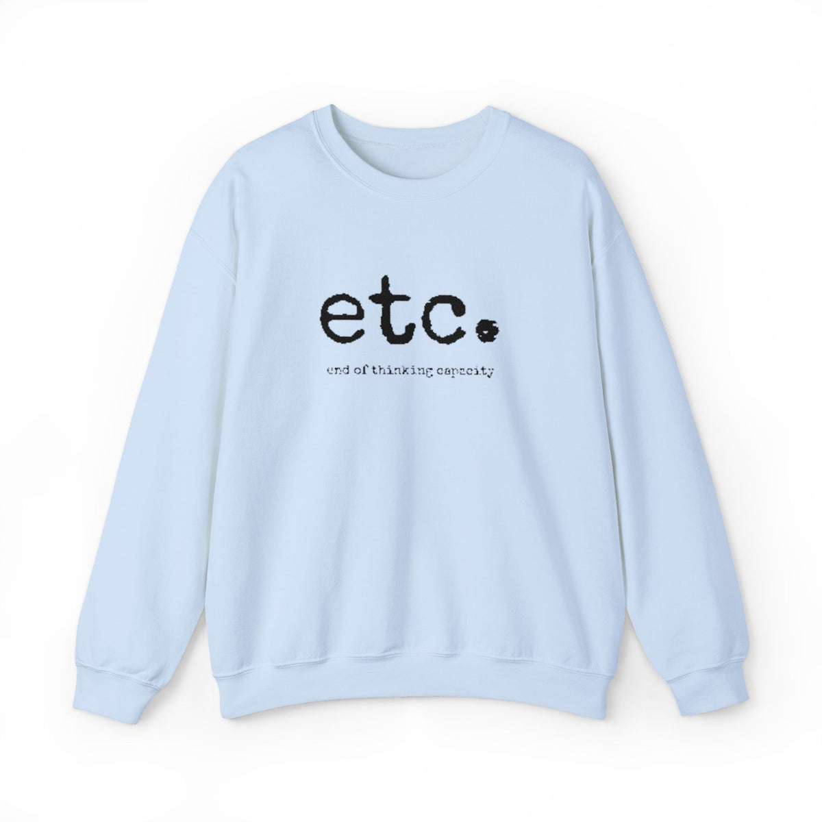 Crewneck Sweatshirt – Minimal 'etc.' Script Logo Casual Pullover