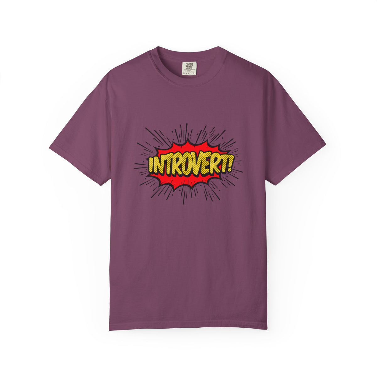 Introvert Comic Pop T-Shirt — Graphic "INTROVERT!" Tee