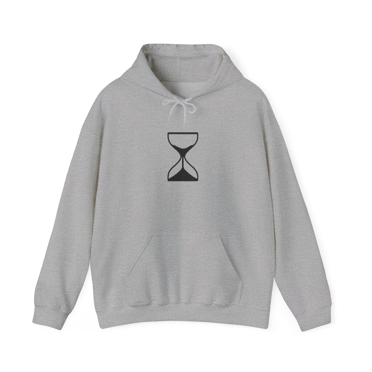 Hourglass Minimalist Hoodie — Simple Time Symbol Pullover