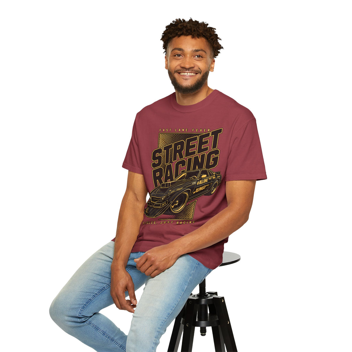 Street Racing Car T-Shirt — Retro Drift Racing Graphic Tee