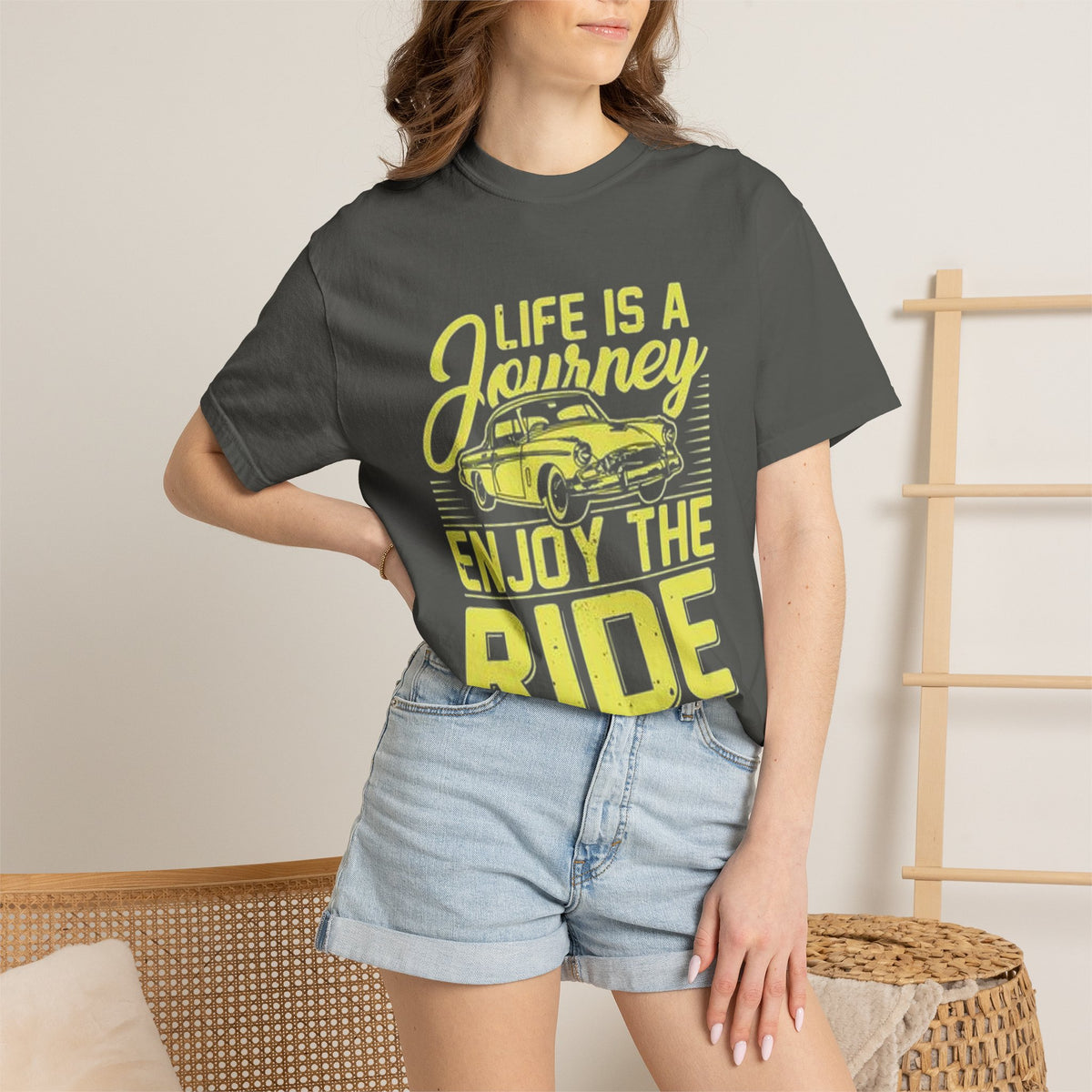 Enjoy The Ride T-Shirt — 'Life Is A Journey' Vintage Car Tee