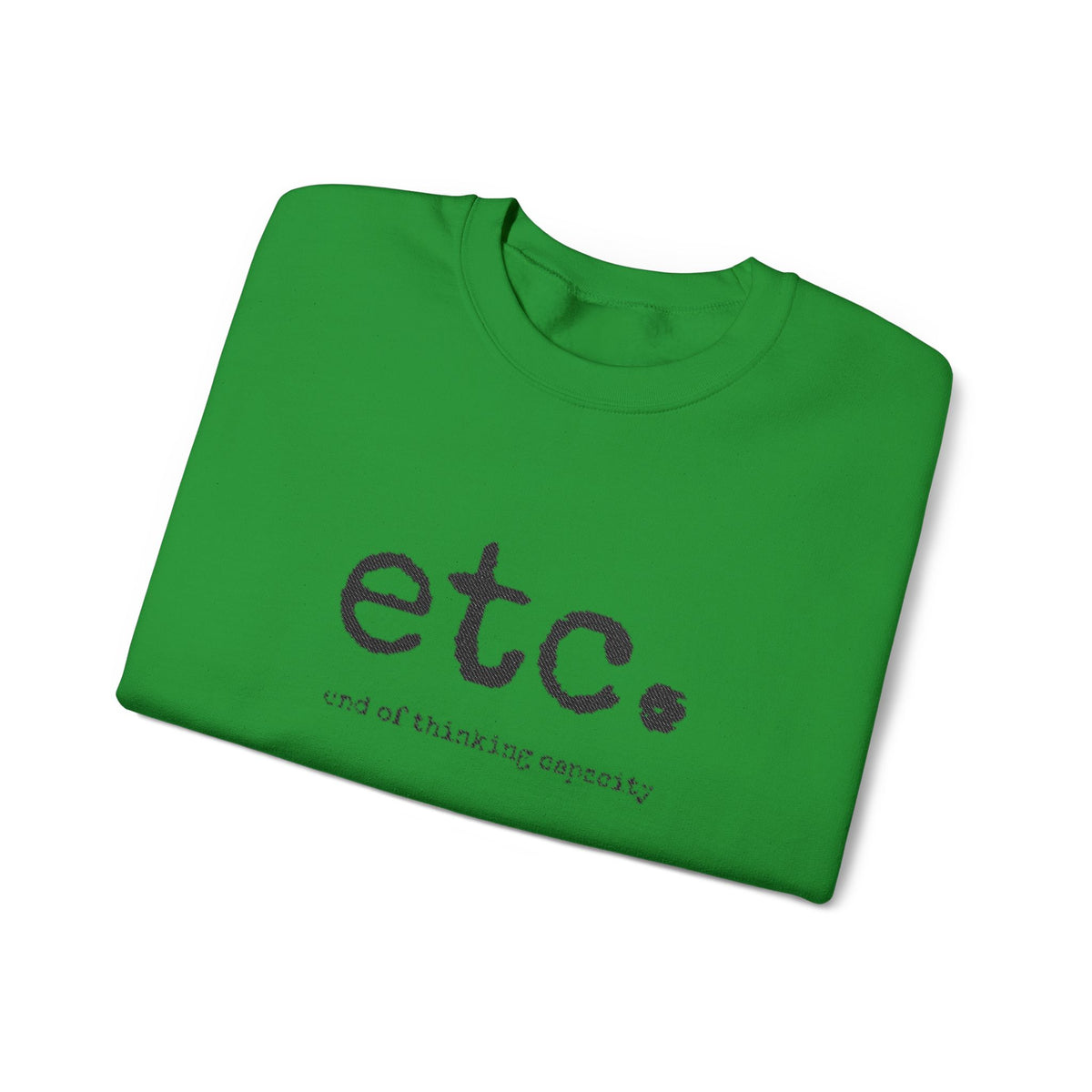 Crewneck Sweatshirt – Minimal 'etc.' Script Logo Casual Pullover