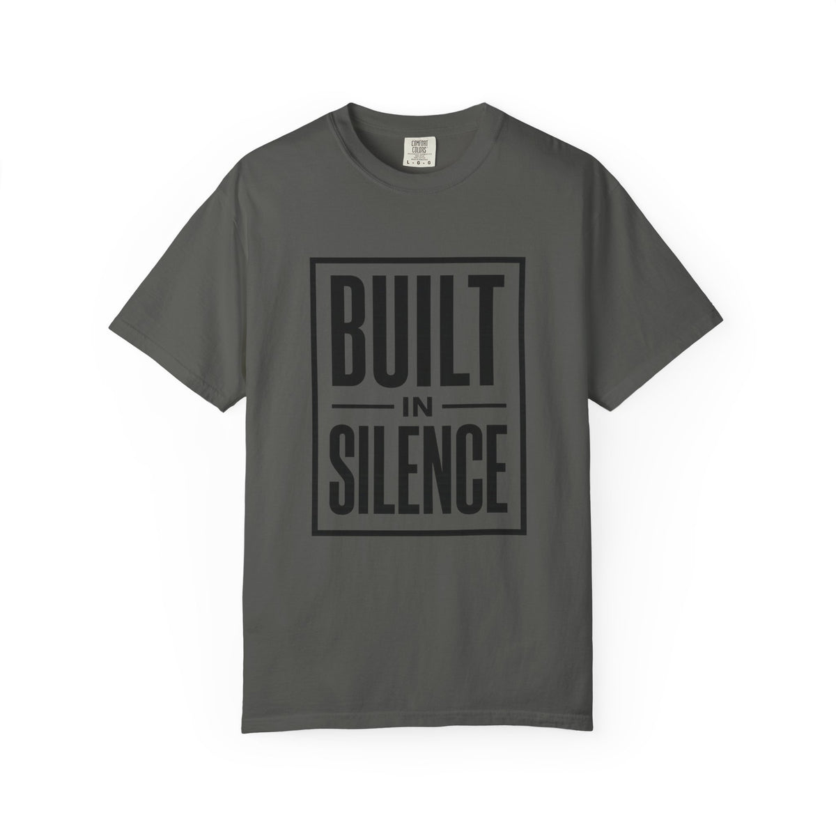 Built In Silence T-Shirt — Minimalist Bold Typography Tee
