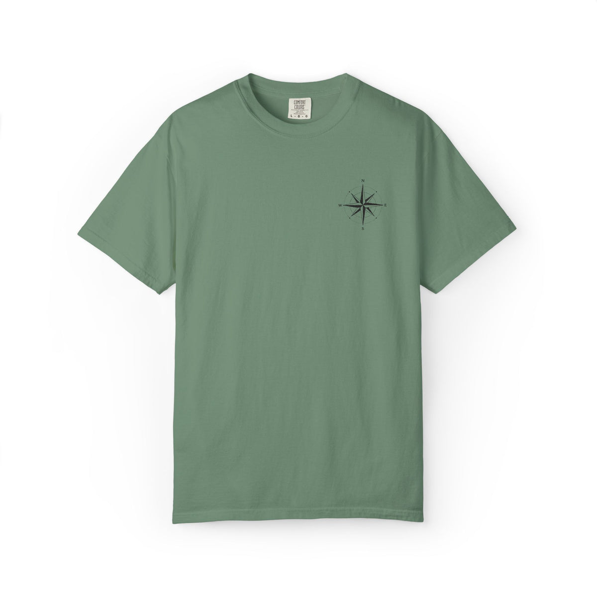 Compass Rose Pocket T-Shirt — Minimal Nautical Graphic Tee