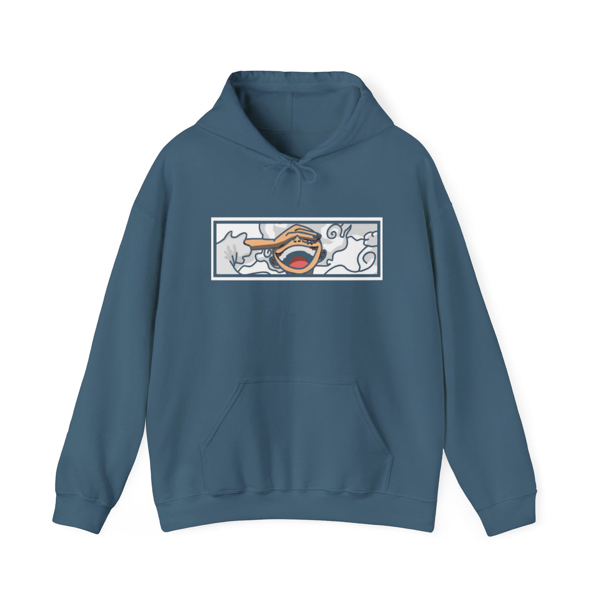 Laughing Mouth Graphic Hoodie — Anime Smile Streetwear Hoodie