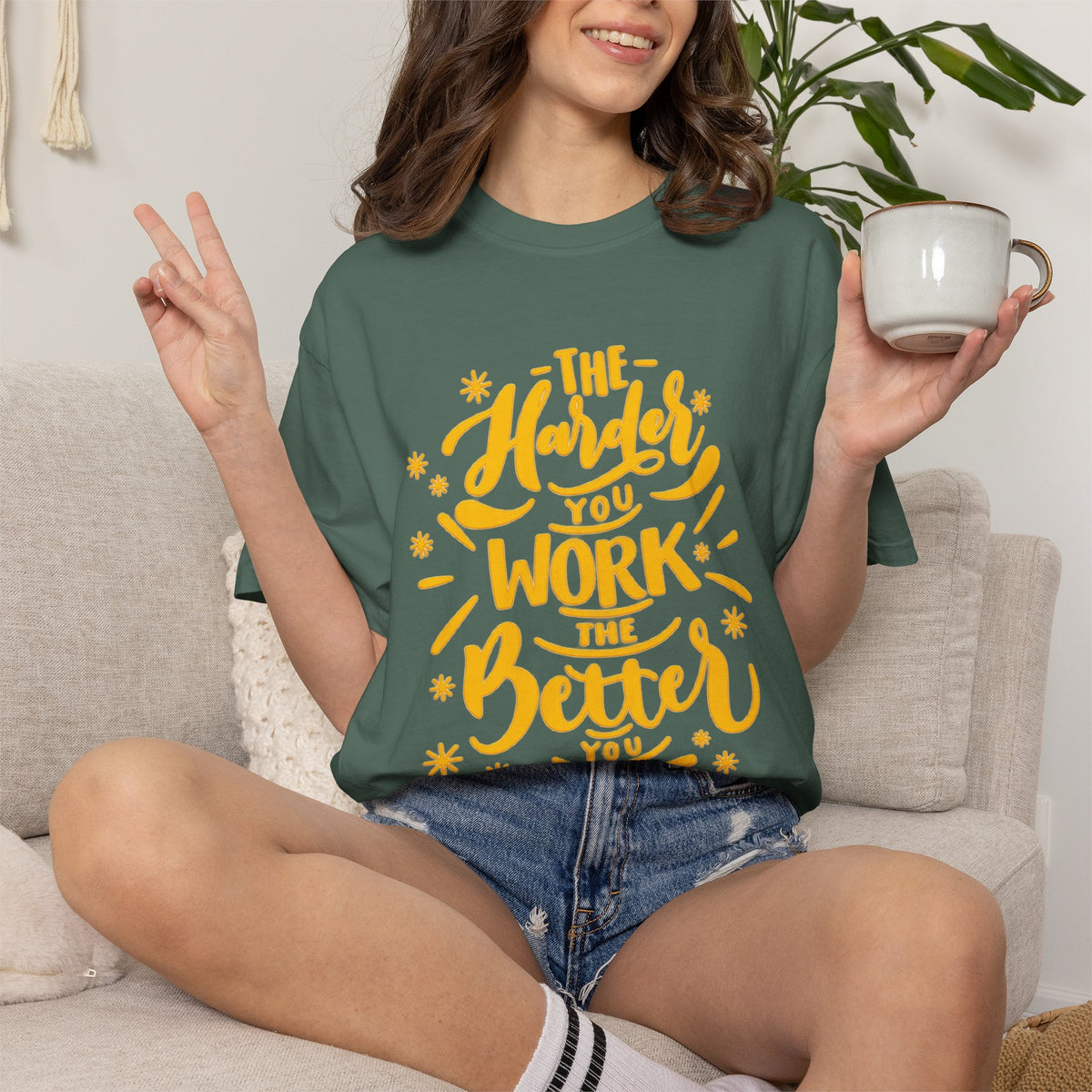 Motivational T-Shirt — "The Harder You Work The Better You Get" Graphic Tee