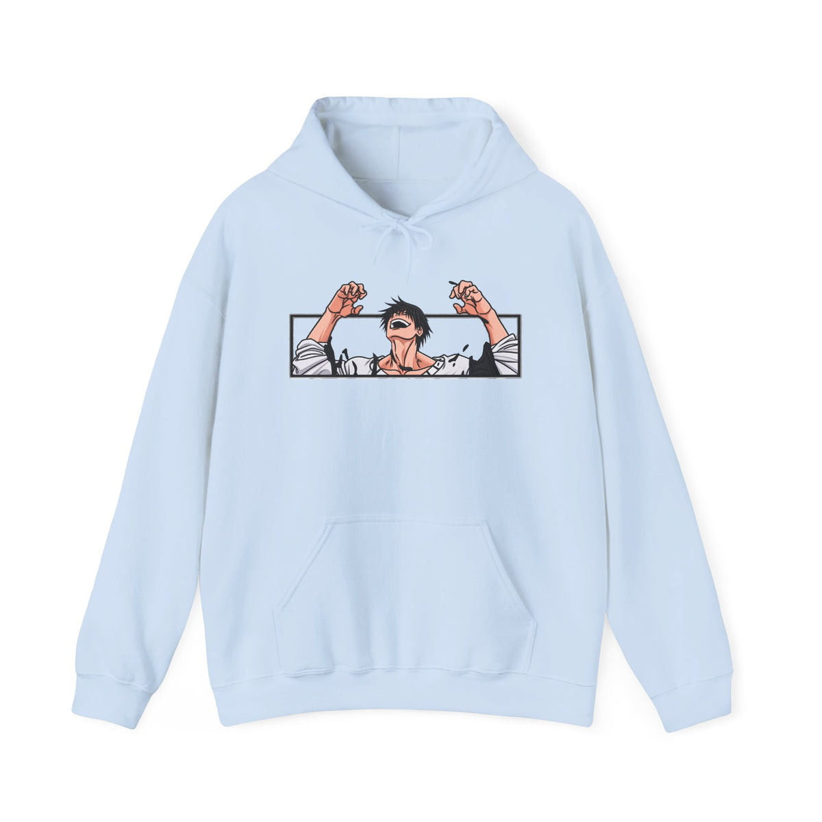 Anime Character Panel Hoodie — Retro Manga Illustration Pullover