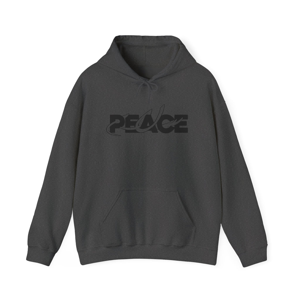 Peace Logo Hoodie — Minimal Black & White Peace Graphic Pullover