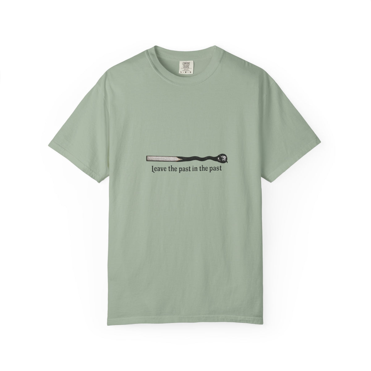 T-Shirt — Minimal Smoking Pipe Graphic “Leave the Past in the Past”