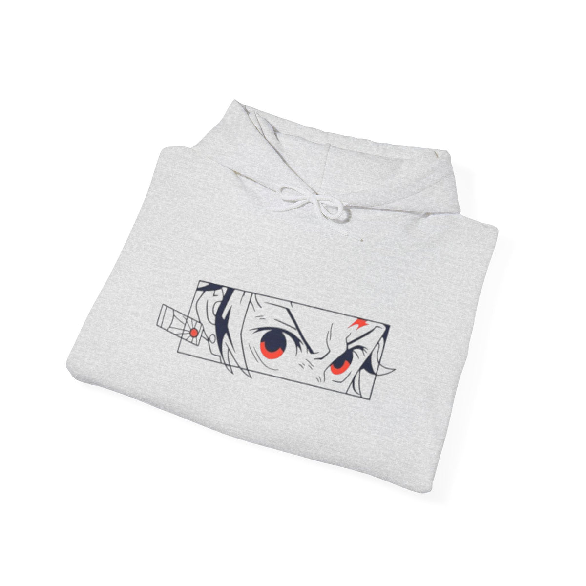 Anime Eyes Hoodie — Minimal Red & Black Manga Gaze Sweatshirt