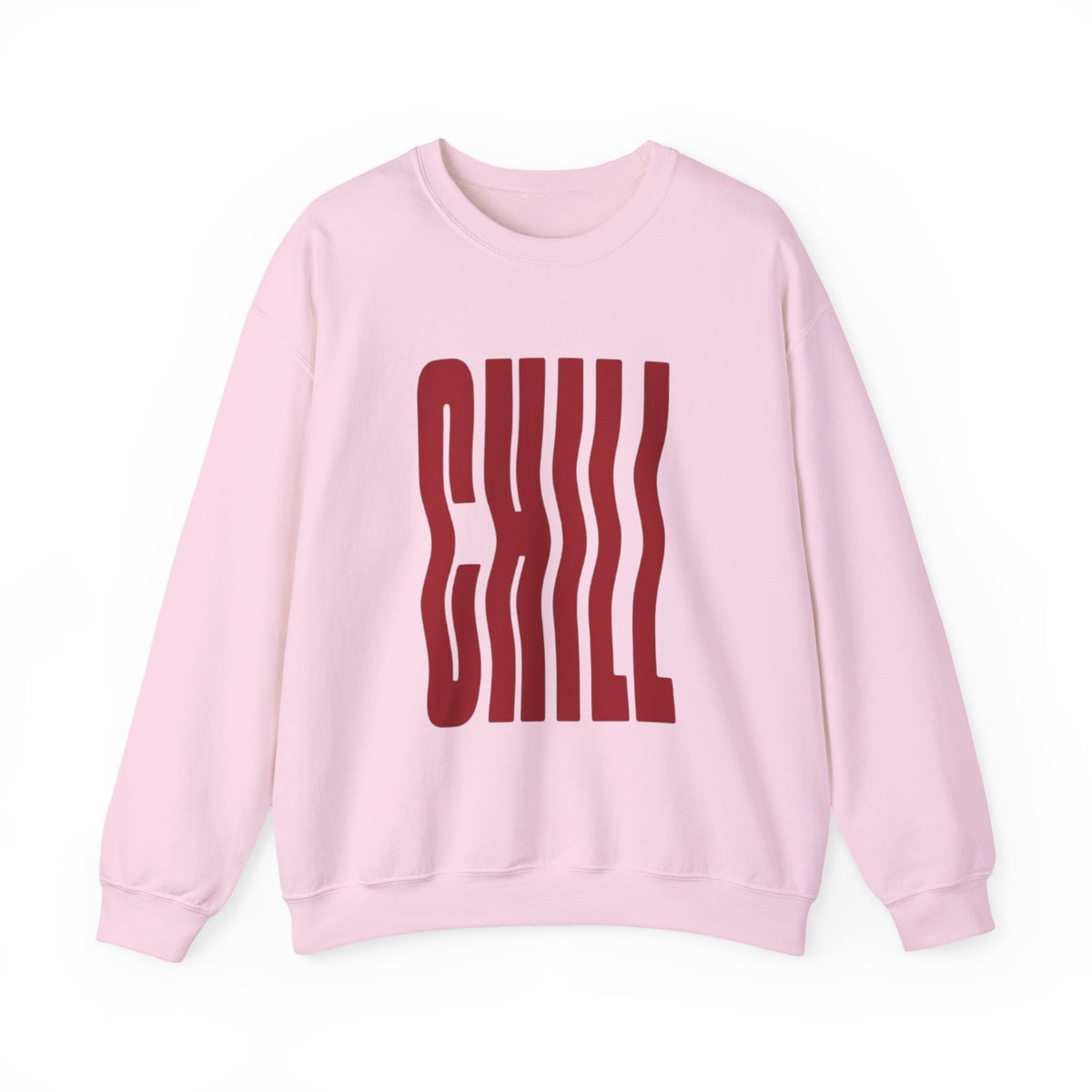 Chill Distorted Text Crewneck Sweatshirt