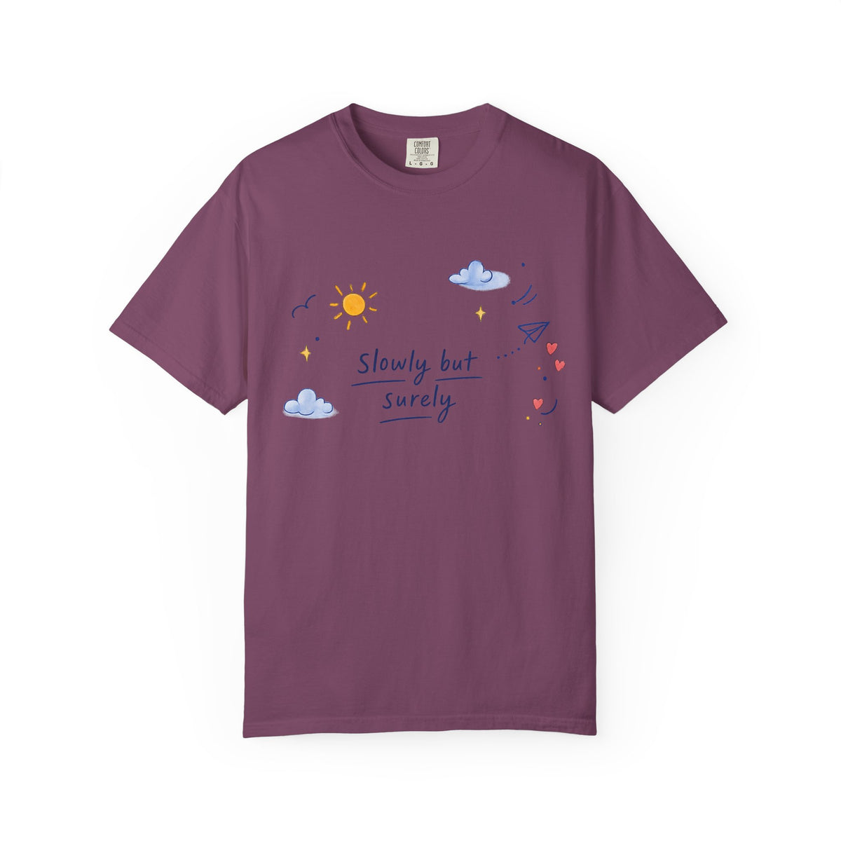 T-Shirt — "Slowly but Surely" Cute Doodle Graphic Tee