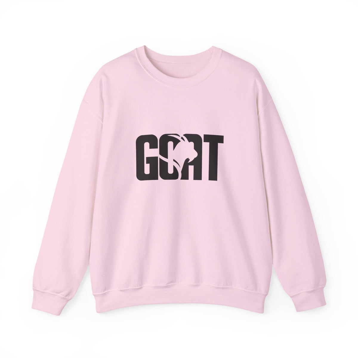 GOAT Graphic Sweatshirt — Athletic "GOAT" Logo Crewneck for Sports Fans