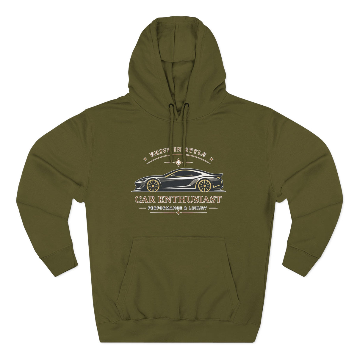 Car Enthusiast Hoodie — Vintage Sports Car Graphic, 'Drive in Style' Casual Pullover