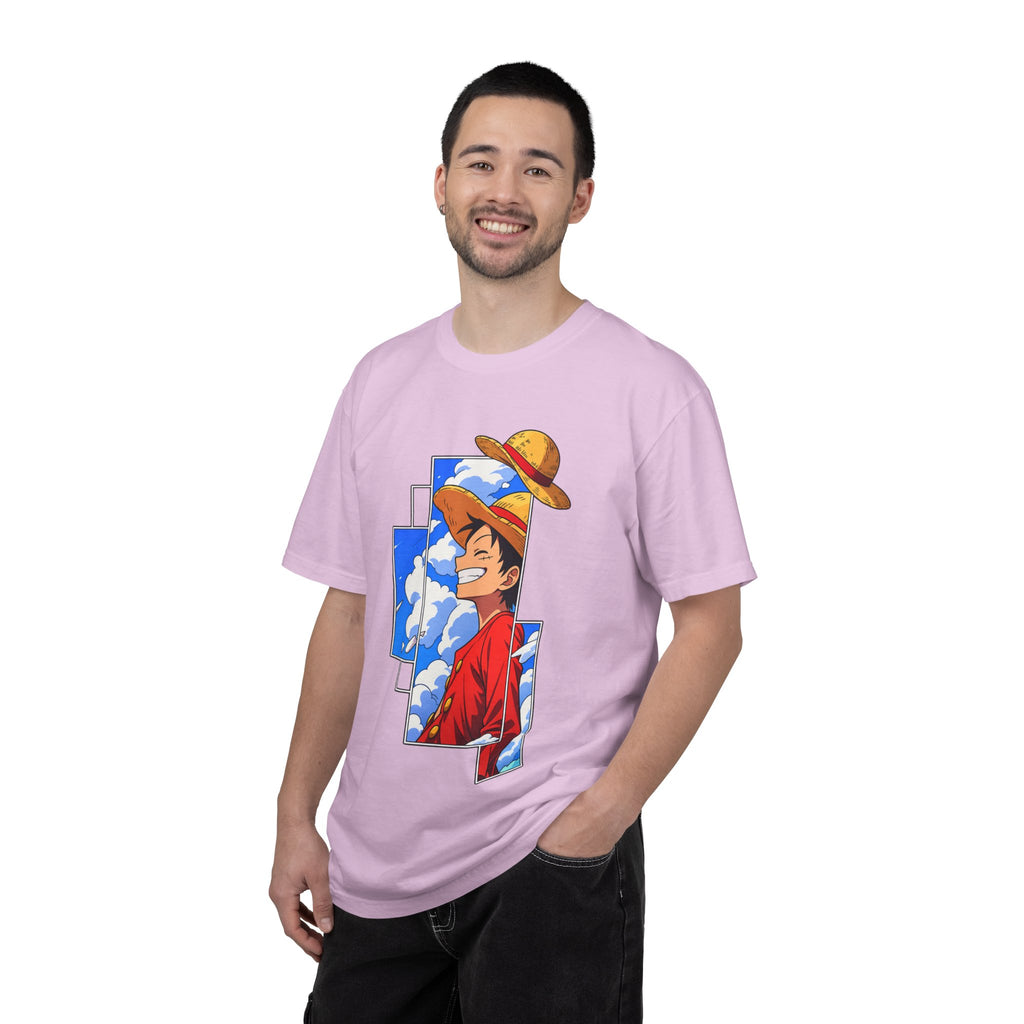 Anime Straw Hat Crew T-Shirt — Luffy Smiling Sky Graphic Tee