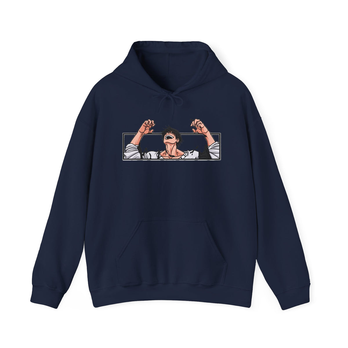 Anime Character Panel Hoodie — Retro Manga Illustration Pullover