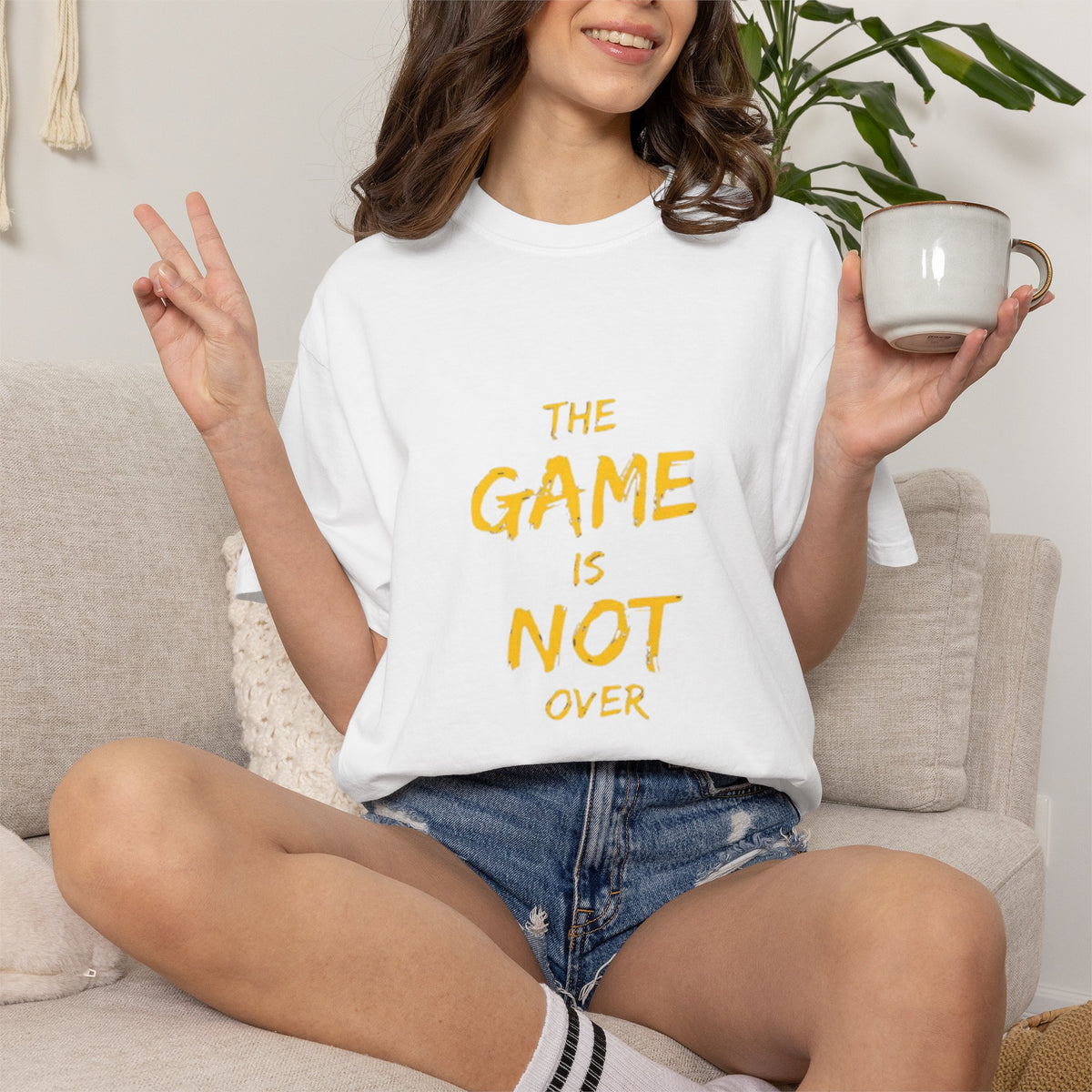 T-Shirt — “The Game Is Not Over” Motivational Graphic Tee