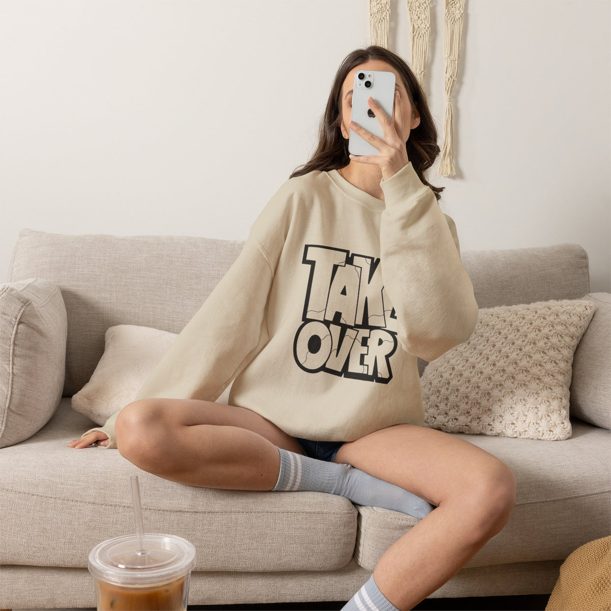 Take Over Crewneck Sweatshirt — Bold Streetwear Graphic Pullover
