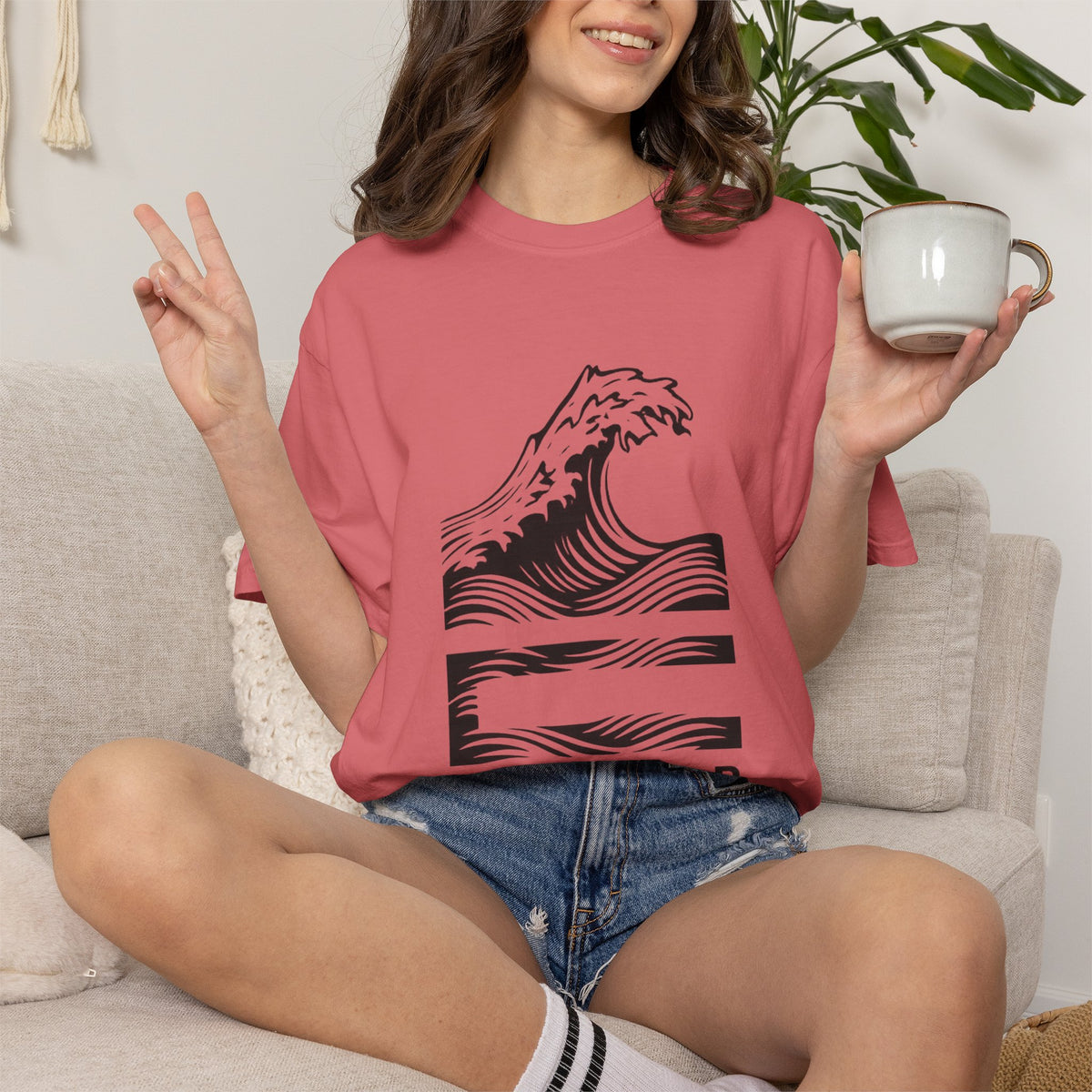 Rise Up Wave T-Shirt — Graphic Ocean Wave Tee