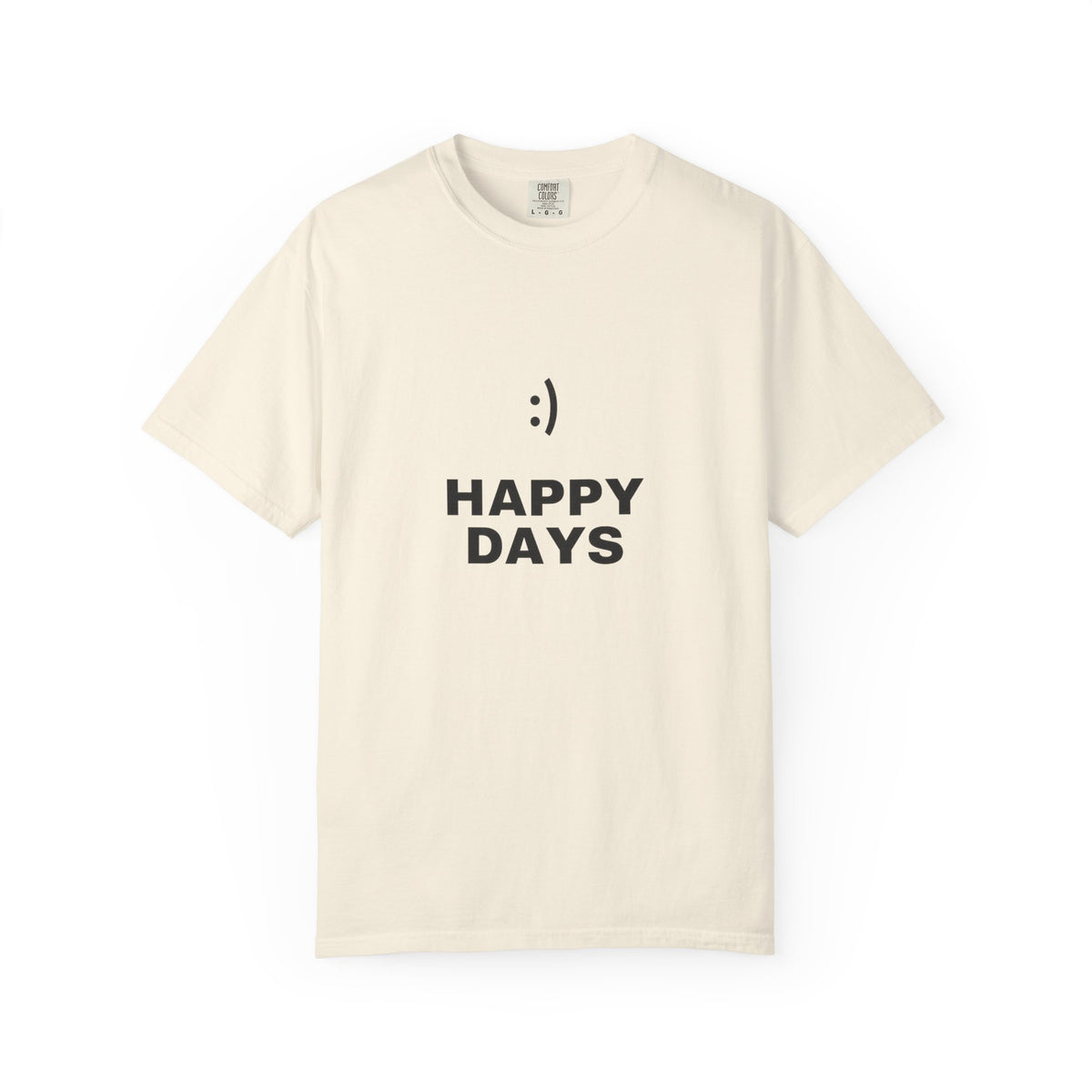 Happy Days T-Shirt — Minimal Smiley Graphic Tee