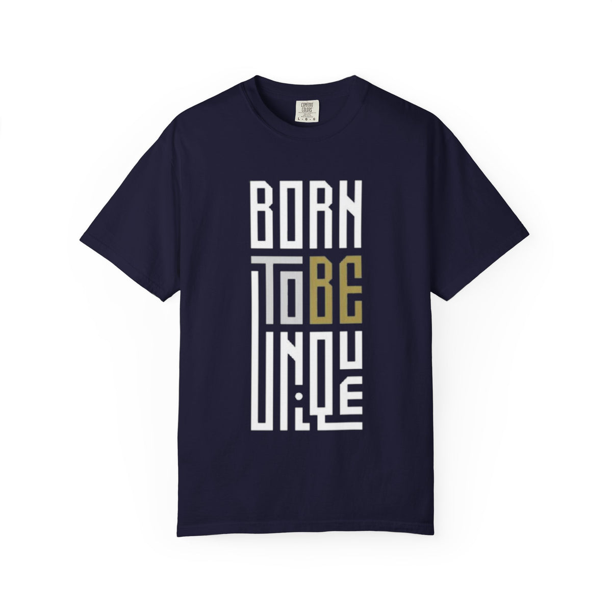 T-Shirt — "Born To Be Untile" Bold Vertical Typography Tee
